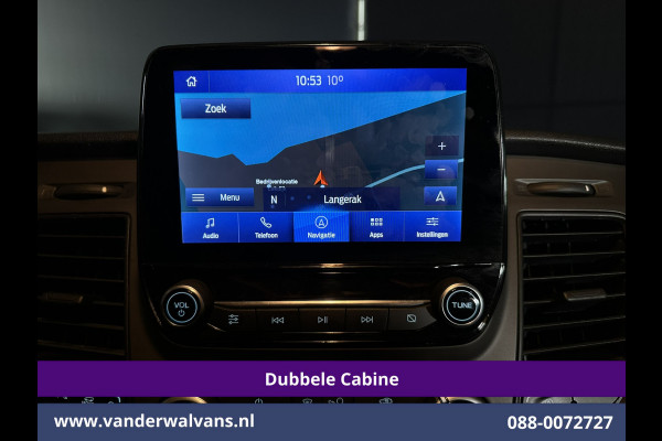 Ford Transit Custom 2.0 TDCI 170pk L2H1 Dubbele Cabine Euro6 Airco | 5-Zits | 2x Zijdeur | Camera | Navigatie | LED, Apple Carplay, Android Auto, Cruisecontrol, Verwarmde voorruit, Trekhaak, Parkeersensoren