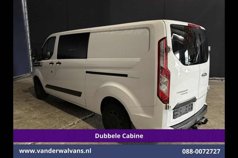 Ford Transit Custom 2.0 TDCI 170pk L2H1 Dubbele Cabine Euro6 Airco | 5-Zits | 2x Zijdeur | Camera | Navigatie | LED, Apple Carplay, Android Auto, Cruisecontrol, Verwarmde voorruit, Trekhaak, Parkeersensoren