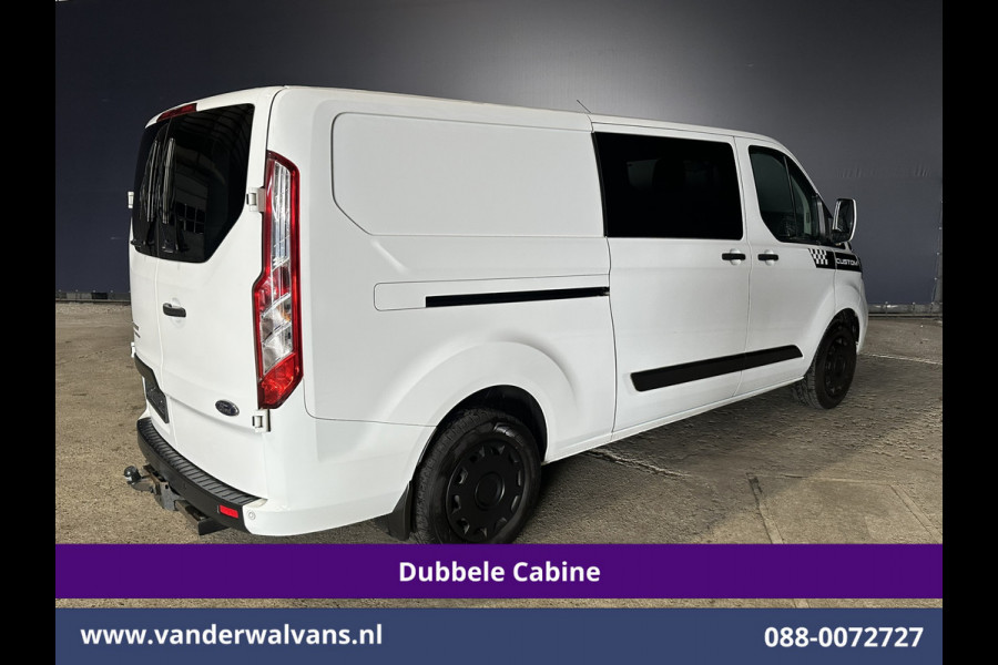 Ford Transit Custom 2.0 TDCI 170pk L2H1 Dubbele Cabine Euro6 Airco | 5-Zits | 2x Zijdeur | Camera | Navigatie | LED, Apple Carplay, Android Auto, Cruisecontrol, Verwarmde voorruit, Trekhaak, Parkeersensoren