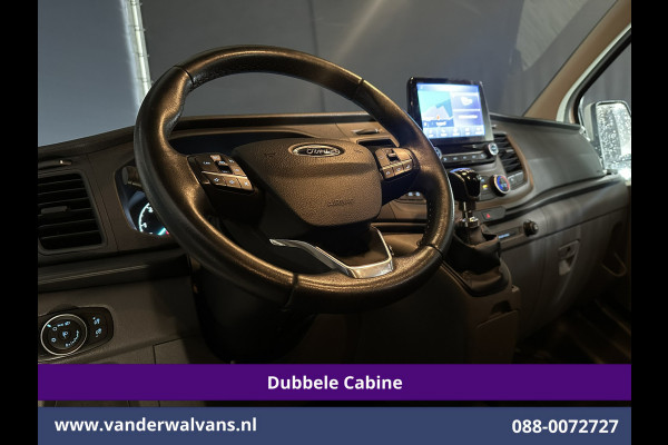 Ford Transit Custom 2.0 TDCI 170pk L2H1 Dubbele Cabine Euro6 Airco | 5-Zits | 2x Zijdeur | Camera | Navigatie | LED, Apple Carplay, Android Auto, Cruisecontrol, Verwarmde voorruit, Trekhaak, Parkeersensoren