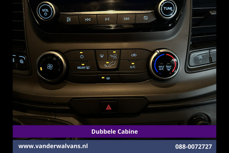Ford Transit Custom 2.0 TDCI 170pk L2H1 Dubbele Cabine Euro6 Airco | 5-Zits | 2x Zijdeur | Camera | Navigatie | LED, Apple Carplay, Android Auto, Cruisecontrol, Verwarmde voorruit, Trekhaak, Parkeersensoren