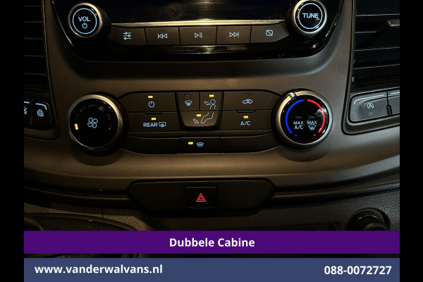 Ford Transit Custom 2.0 TDCI 170pk L2H1 Dubbele Cabine Euro6 Airco | 5-Zits | 2x Zijdeur | Camera | Navigatie | LED, Apple Carplay, Android Auto, Cruisecontrol, Verwarmde voorruit, Trekhaak, Parkeersensoren