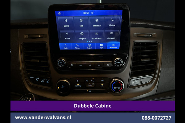 Ford Transit Custom 2.0 TDCI 170pk L2H1 Dubbele Cabine Euro6 Airco | 5-Zits | 2x Zijdeur | Camera | Navigatie | LED, Apple Carplay, Android Auto, Cruisecontrol, Verwarmde voorruit, Trekhaak, Parkeersensoren