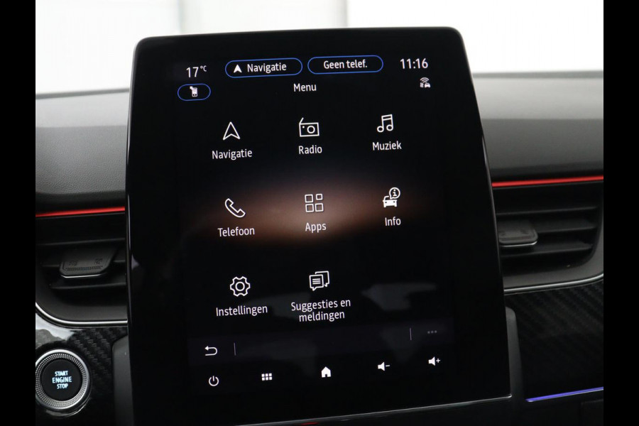 Renault Arkana 1.6 E-Tech Hybrid 145 R.S. Line | Panoramadak | Leder/Alcantara | Trekhaak | Stoelverwarming | Adaptive cruise | Camera | Carplay | Keyless | Park Assist | Full LED | Navigatie | Stuurverwarming