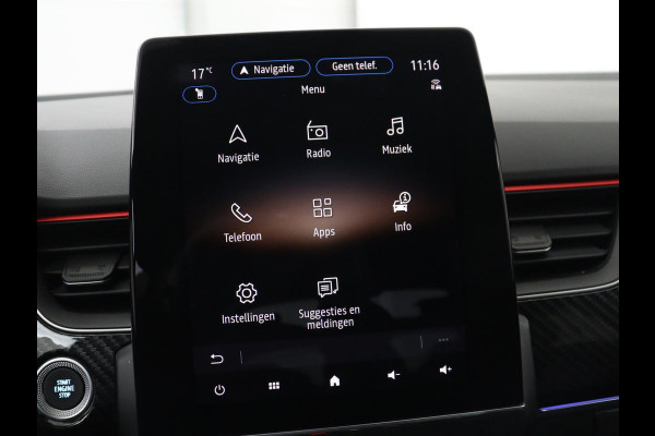 Renault Arkana 1.6 E-Tech Hybrid 145 R.S. Line | Panoramadak | Leder/Alcantara | Trekhaak | Stoelverwarming | Adaptive cruise | Camera | Carplay | Keyless | Park Assist | Full LED | Navigatie | Stuurverwarming