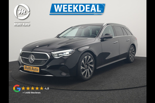 Mercedes-Benz E-Klasse Estate 300 e Luxury Line Plug In Hybrid 313pk Dealer O.H PHEV | Luchtvering | Trekhaak af Fabriek | Lederen Comfortzetels Memory | Adaptive Cruise | Burmester 4D | Digital LED | 360 Camera | Keyless | Sfeerverlichting |