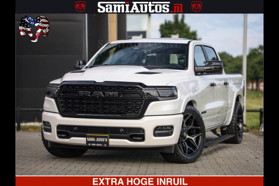 Dodge Ram Limited Night High Output 540HP 706Nm | Massage + Full Option | De Meest Luxe en Volle Pick-Up in zijn Klasse | Comfortabele Dubbele Cabine met Royale 5 Zitplaatsen | BPM vrij | Nu Leverbaar uit Voorraad | Voorraad Nr 2352 - 7649