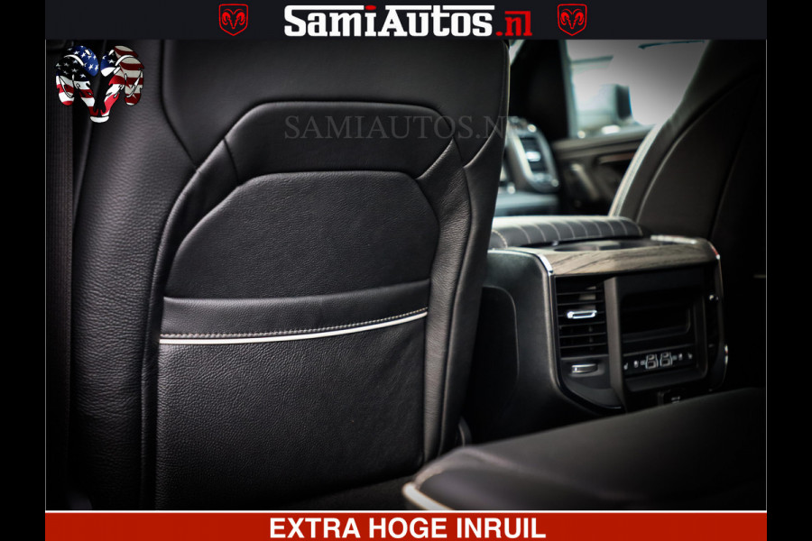 Dodge Ram Limited Night High Output 540HP 706Nm | Massage + Full Option | De Meest Luxe en Volle Pick-Up in zijn Klasse | Comfortabele Dubbele Cabine met Royale 5 Zitplaatsen | BPM vrij | Nu Leverbaar uit Voorraad | Voorraad Nr 2352 - 7649