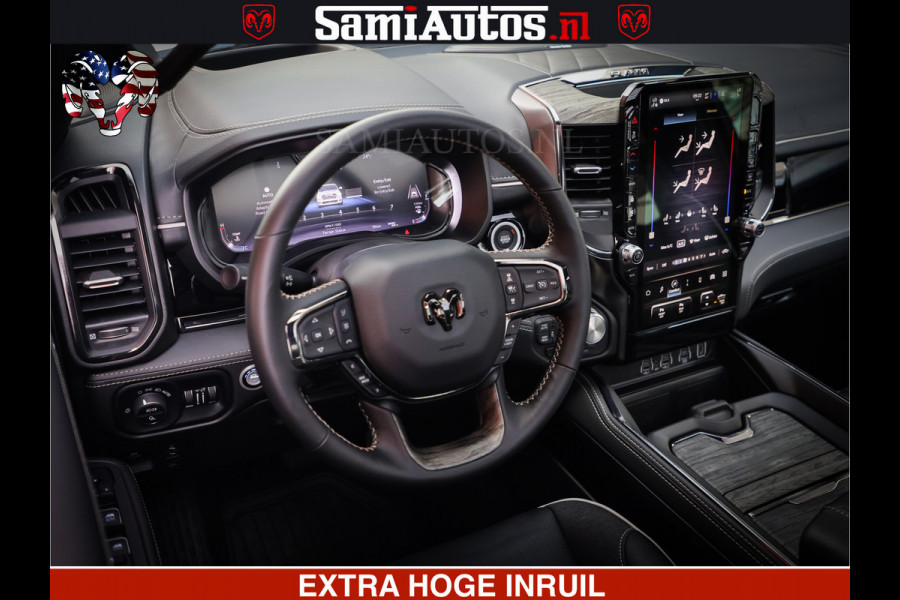 Dodge Ram Limited Night High Output 540HP 706Nm | Massage + Full Option | De Meest Luxe en Volle Pick-Up in zijn Klasse | Comfortabele Dubbele Cabine met Royale 5 Zitplaatsen | BPM vrij | Nu Leverbaar uit Voorraad | Voorraad Nr 2352 - 7649