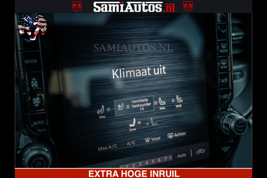 Dodge Ram Limited Night H.O 540HP 706Nm | Massage + Full Option | De Meest Luxe en Volle Pick-Up in zijn Klasse | Comfortabele Dubbele Cabine met Royale 5 Zitplaatsen | BPM vrij | Nu Leverbaar uit Voorraad | Voorraad Nr 2328 -  5157