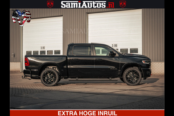 Dodge Ram Limited Night H.O 540HP 706Nm | Massage + Full Option | De Meest Luxe en Volle Pick-Up in zijn Klasse | Comfortabele Dubbele Cabine met Royale 5 Zitplaatsen | BPM vrij | Nu Leverbaar uit Voorraad | Voorraad Nr 2328 -  5157