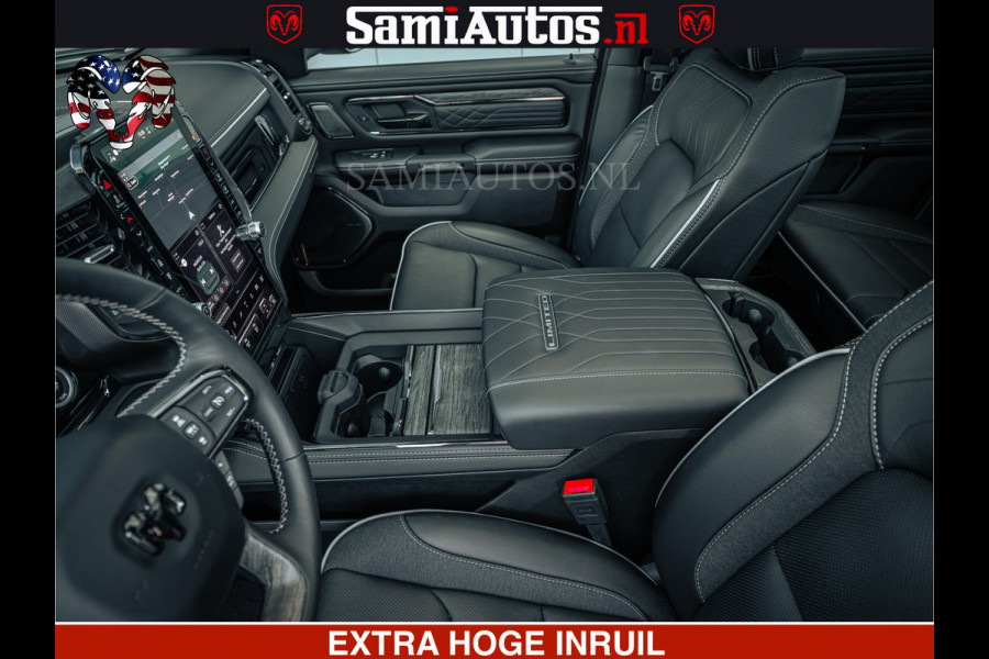 Dodge Ram Limited Night H.O 540HP 706Nm | Massage + Full Option | De Meest Luxe en Volle Pick-Up in zijn Klasse | Comfortabele Dubbele Cabine met Royale 5 Zitplaatsen | BPM vrij | Nu Leverbaar uit Voorraad | Voorraad Nr 2328 -  5157