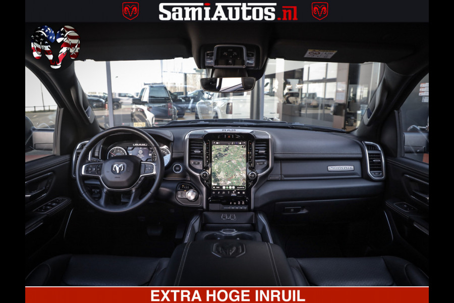 Dodge Ram 1500 LARAMIE SPORT | 5.7 V8 4X4 | 12 INCH MULTIMEDIA | MEMORY SEAT | BED STEP | 3500KG | GRANITE CRYSTAL | PRINS LPG | CRUISE | FULL LED | ALARM K3 | UITLAAT KLEP SYSTEEM ALS NIEUW!