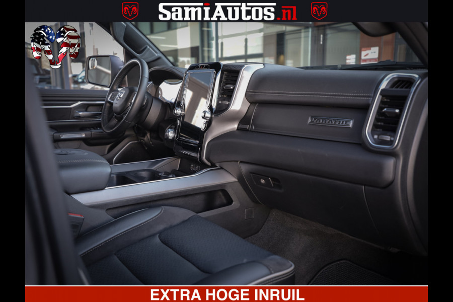 Dodge Ram 1500 LARAMIE SPORT | 5.7 V8 4X4 | 12 INCH MULTIMEDIA | MEMORY SEAT | BED STEP | 3500KG | GRANITE CRYSTAL | PRINS LPG | CRUISE | FULL LED | ALARM K3 | UITLAAT KLEP SYSTEEM ALS NIEUW!