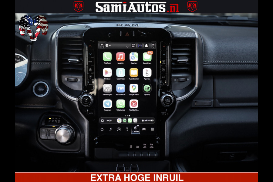 Dodge Ram 1500 LARAMIE SPORT | 5.7 V8 4X4 | 12 INCH MULTIMEDIA | MEMORY SEAT | BED STEP | 3500KG | GRANITE CRYSTAL | PRINS LPG | CRUISE | FULL LED | ALARM K3 | UITLAAT KLEP SYSTEEM ALS NIEUW!