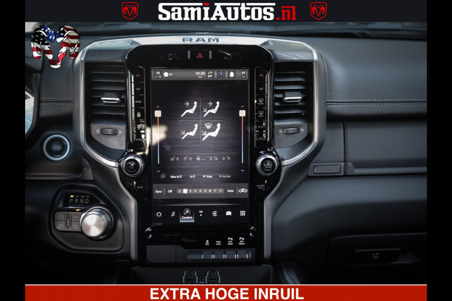 Dodge Ram 1500 LARAMIE SPORT | 5.7 V8 4X4 | 12 INCH MULTIMEDIA | MEMORY SEAT | BED STEP | 3500KG | GRANITE CRYSTAL | PRINS LPG | CRUISE | FULL LED | ALARM K3 | UITLAAT KLEP SYSTEEM ALS NIEUW!