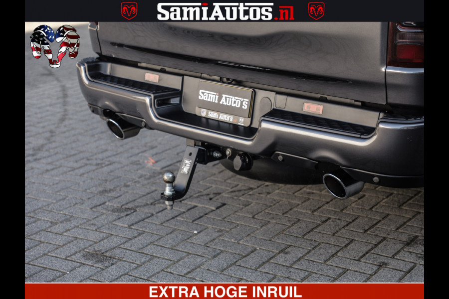 Dodge Ram 1500 LARAMIE SPORT | 5.7 V8 4X4 | 12 INCH MULTIMEDIA | MEMORY SEAT | BED STEP | 3500KG | GRANITE CRYSTAL | PRINS LPG | CRUISE | FULL LED | ALARM K3 | UITLAAT KLEP SYSTEEM ALS NIEUW!