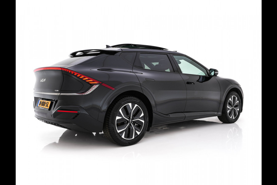 Kia Ev6 GT-Line 77.4 kWh (3-Fase-11kW) {SOH-100%} (INCL-BTW) Aut. *HEATPUMP | PANO | HEAD-UP | LEATHER-ALCANTARA | ADAPTIVE-CRUISE | DIGI-COCKPIT | MERIDIAN-AUDIO | MEMORYPACK | FULL-LED | KEYLESS | TOPVIEW | DAB | BLINDSPOT | NAVI-FULLMAP |