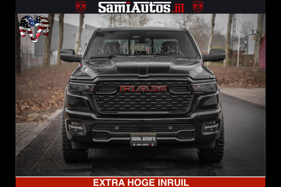 Dodge Ram RS LEDER RODE STIKSELS | 6 PERSOONS | 420Pk 636Nm | Pick-Up | Comfortabele Dubbele Cabine met Royale 6 Zitplaatsen | BPM vrij | Nu Leverbaar uit Voorraad | Voorraad Nr 2217- 2911