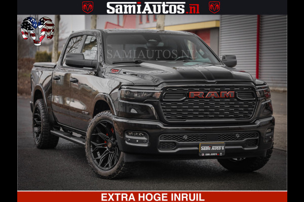 Dodge Ram RS LEDER RODE STIKSELS | 6 PERSOONS | 420Pk 636Nm | Pick-Up | Comfortabele Dubbele Cabine met Royale 6 Zitplaatsen | BPM vrij | Nu Leverbaar uit Voorraad | Voorraad Nr 2217- 2911