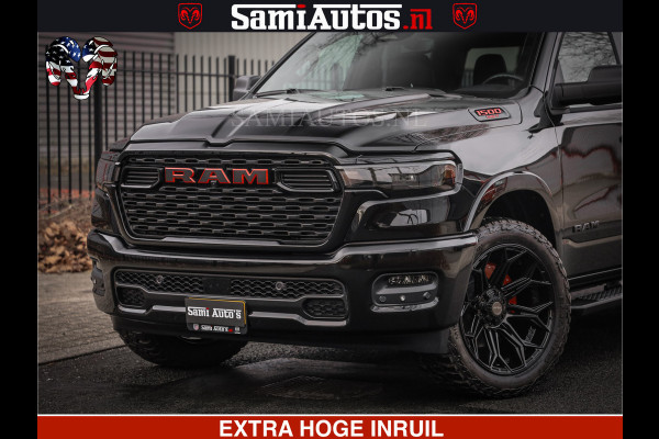 Dodge Ram RS LEDER RODE STIKSELS | 6 PERSOONS | 420Pk 636Nm | Pick-Up | Comfortabele Dubbele Cabine met Royale 6 Zitplaatsen | BPM vrij | Nu Leverbaar uit Voorraad | Voorraad Nr 2217- 2911