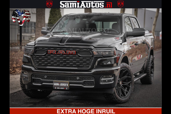Dodge Ram RS LEDER RODE STIKSELS | 6 PERSOONS | 420Pk 636Nm | Pick-Up | Comfortabele Dubbele Cabine met Royale 6 Zitplaatsen | BPM vrij | Nu Leverbaar uit Voorraad | Voorraad Nr 2217- 2911