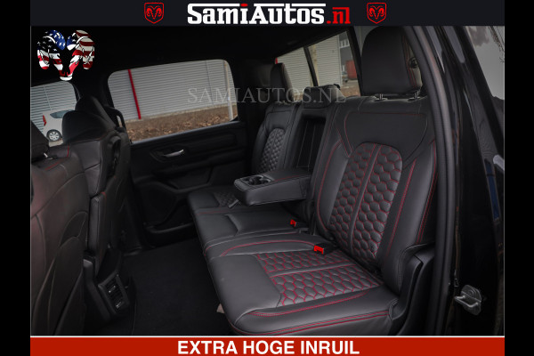 Dodge Ram RS LEDER RODE STIKSELS | 6 PERSOONS | 420Pk 636Nm | Pick-Up | Comfortabele Dubbele Cabine met Royale 6 Zitplaatsen | BPM vrij | Nu Leverbaar uit Voorraad | Voorraad Nr 2217- 2911