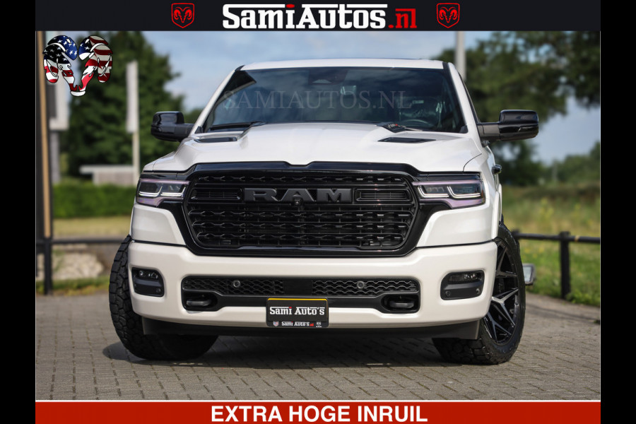 Dodge Ram 1500 1500 Limited Night High Output 540HP 706Nm | Massage + Full Option | De Meest Luxe en Volle Pick-Up in zijn Klasse | Comfortabele Dubbele Cabine met Royale 5 Zitplaatsen | BPM vrij | Nu Leverbaar uit Voorraad | Voorraad Nr 2298 - 7479