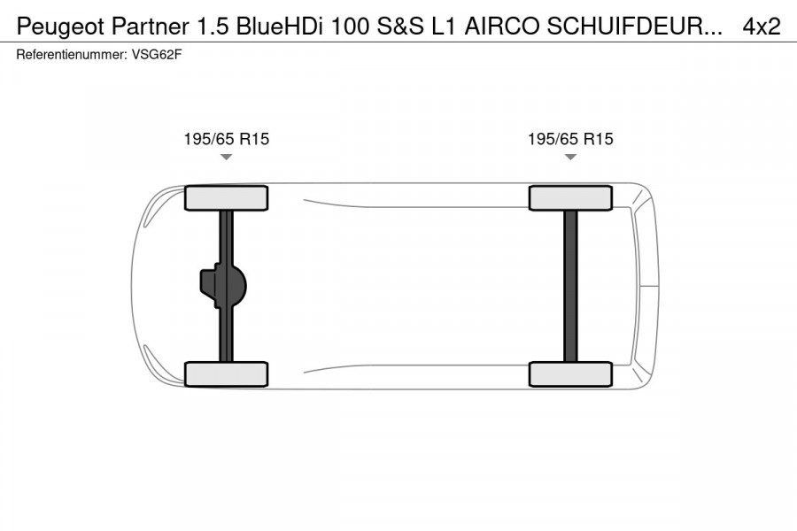 Peugeot Partner 1.5 BlueHDi 100 S&S L1 AIRCO SCHUIFDEUR CRUISE CONTROL GROOT SCHERM