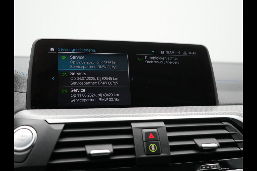 BMW X3 xDrive30e M Sport Plug In Hybrid 293pk Dealer O.H. PHEV | Adaptive Cruise | Head Up | 360 Camera | Harman / Kardon | Adaptief Onderstel | Lederen Sportstoelen Memory & Verwarmd | Sfeerverlichting | M Sportstuur Stuur Verwarmd | Keyless |