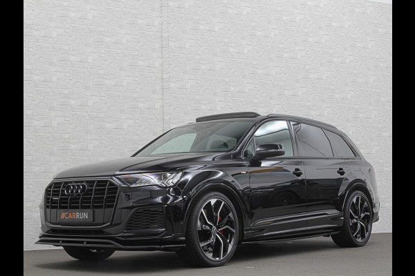 Audi Q7 3.0 V6 380pk Hybrid S-Line Sportpack | Panorama | Leder | Luchtvering | 22" | LED-Matrix | Keyless-Go | 22 inch | Memory | Alarm | Stoelverwarming V+A | Camera | Virtual-Cockpit | 3-Zone Clima | Draadloos Laden | Standkachel | Rijklaarprijs!