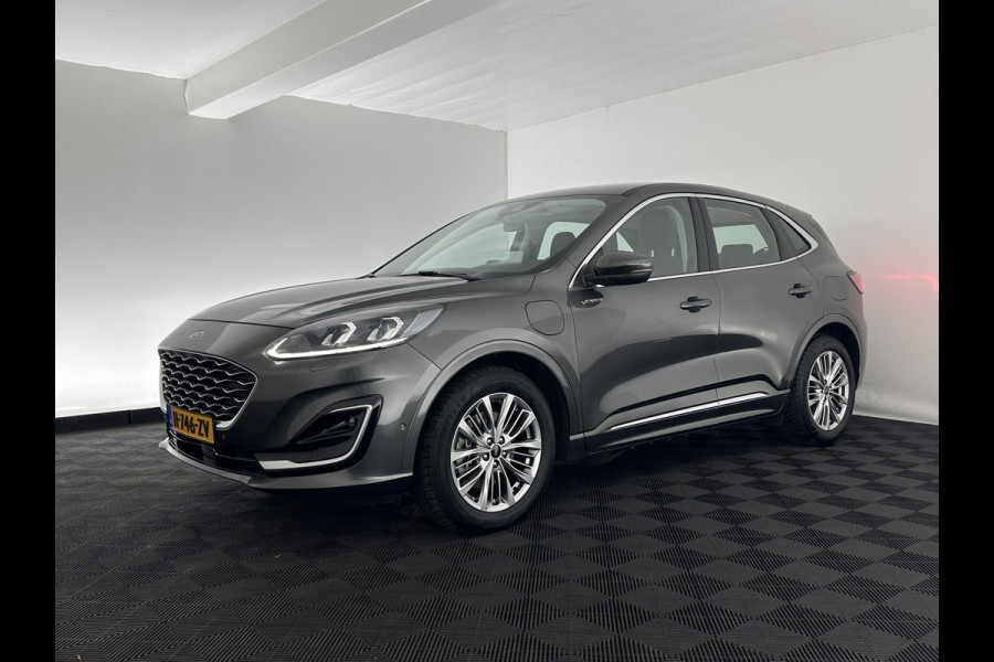 Ford Kuga 2.5 PHEV Vignale (INCL-BTW) Aut. *HEAD-UP | LEATHER | DIGI-COCKPIT | FULL-LED | KEYLESS | DAB | CARPLAY | NAVI-FULLMAP | MEMORY-PACK | HEATED-COMFORTSEATS | PRIVACY-GLASS | TOWBAR | 18''ALU*