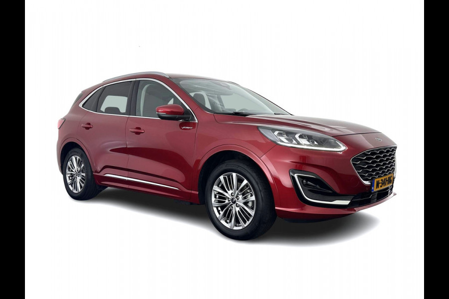 Ford Kuga 2.5 PHEV Vignale (Plug-In) (INCL-BTW) Aut. *LEATHER | DIGI-COCKPIT | FULL-LED | KEYLESS | CAMERA | DAB | CARPLAY | NAVI-FULLMAP | MEMORY-PACK | HEATED-COMFORTSEATS | PRIVACYGLASS | TOWBAR | LANE-ASSIST | 18''ALU*