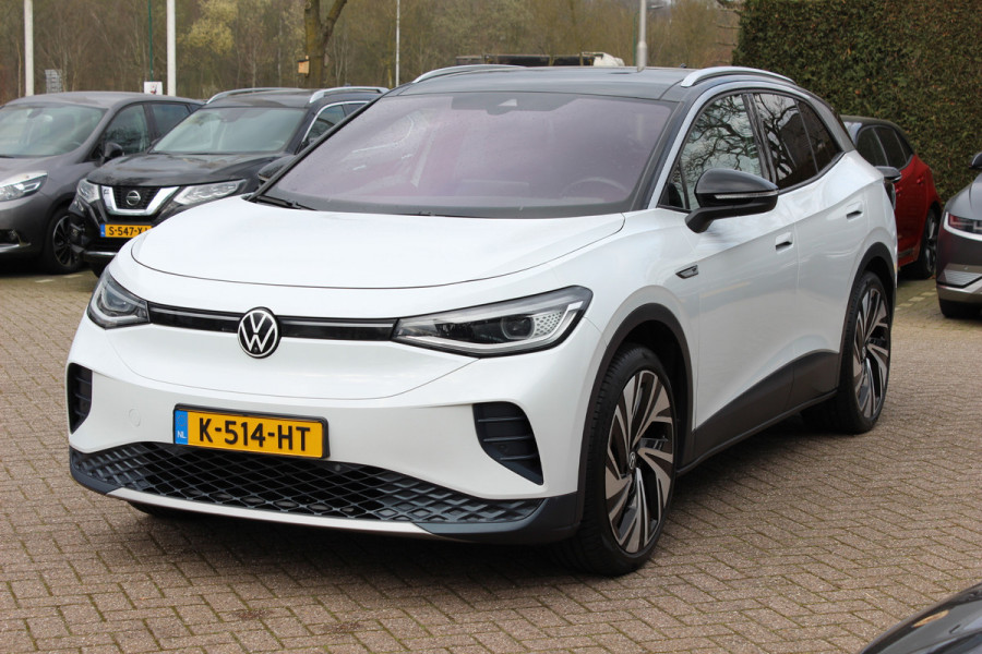 Volkswagen ID.4 Max 77 kWh / Full option! / SoH 86,1% / Trekhaak / Panoramadak / Camera / Head-up / Keyless / 21'' / ACC / Dodehoek / Elektr. stoelen / Massage / Navigatie / Stuurverwarming