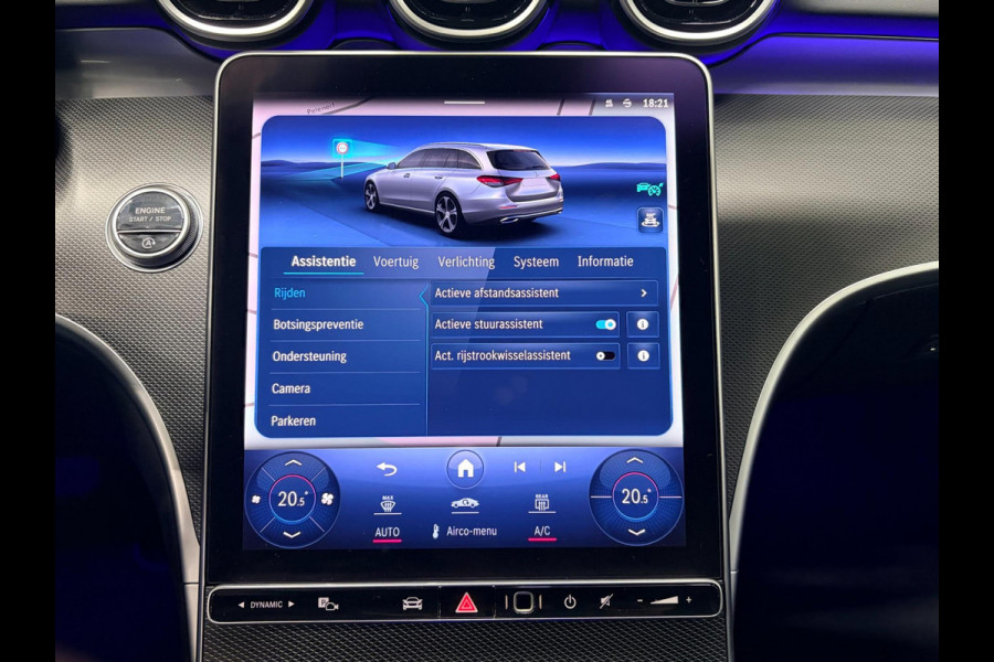 Mercedes-Benz C-Klasse Estate 180 AMG Line Trekhaak Navi Leer Camera Nightpack Ambient Elekt. achterklep PTS