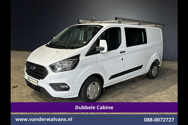 Ford Transit Custom 2.0 TDCI 131pk L2H1 Dubbele Cabine Euro6 Inrichting Airco | 5-zits | LED | Imperiaal Cruisecontrol, Stoelverwarming, Parkeersensoren