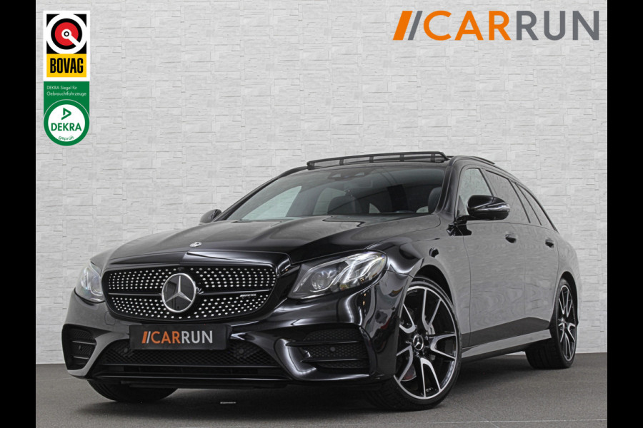 Mercedes-Benz E-Klasse Estate 53 AMG 4MATIC | Luchtvering | Carbon | 360 View | Burmester | Panorama | Distronic+ | Memory | Multibeam-LED | Bovag Garantie | Widescreen | Leder | Trekhaak | Sfeerverlichting | Night-Pakket | 20'' | Carplay | Stoelverwarming |