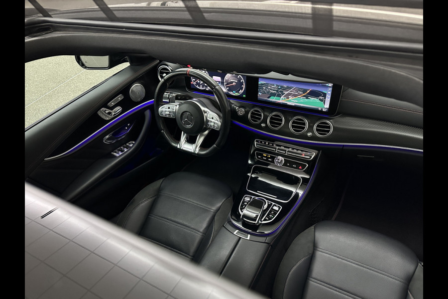 Mercedes-Benz E-Klasse Estate 53 AMG 4MATIC | Luchtvering | Carbon | 360 View | Burmester | Panorama | Distronic+ | Memory | Multibeam-LED | Bovag Garantie | Widescreen | Leder | Trekhaak | Sfeerverlichting | Night-Pakket | 20'' | Carplay | Stoelverwarming |