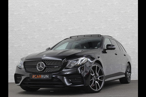 Mercedes-Benz E-Klasse Estate 53 AMG 4MATIC | Luchtvering | Carbon | 360 View | Burmester | Panorama | Distronic+ | Memory | Multibeam-LED | Luchtvering | Leder | Widescreen | Trekhaak | Sfeerverlichting | Night-Pakket | 20'' | Carplay | Stoelverwarming |