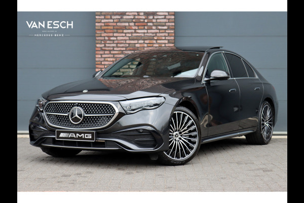 Mercedes-Benz E-Klasse 450 4MATIC AMG Line Premium+ | Luchtvering | Hyperscreen | Achterasbesturing | Massage | Nappa Leder | Stoelventilatie | Soft-Close | Trekhaak | Burmester | HUD | Verwarmd Stuurwiel |