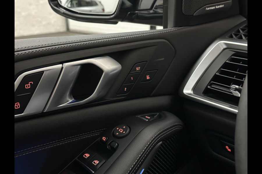 BMW X5 50e M-Sport Pro | Panorama | 360 Camera | ACC | Carbon | Individual Leder | Trekhaak | Head-Up | Keyless-Entry | Harman-Kardon | Stoelverwarming V+A | Memory | Stuurverwarming | 22 inch | Iconic-Glow | M-Gordels | ISO-Glas | Zonwering | Beker Clima | Standkachel | Carplay | Draadloos Laden |