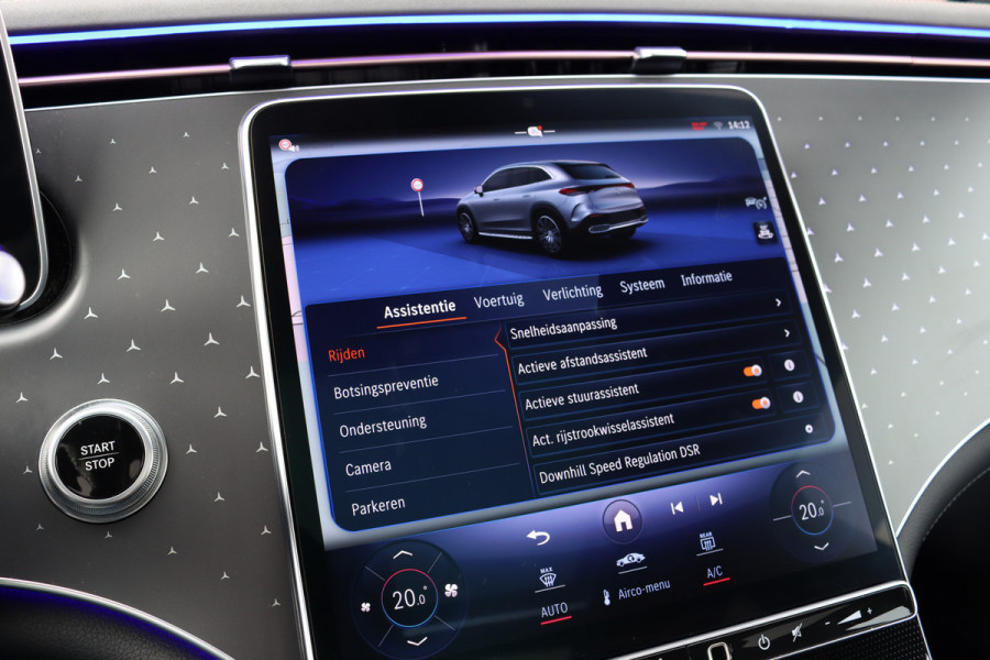Mercedes-Benz EQE SUV 350 4MATIC AMG Line 91 kWh | Distronic+ | Panoramadak | Memory | Burmester | Digital Light | Surround Camera | 22kW | Warmtepomp | Keyless Go |