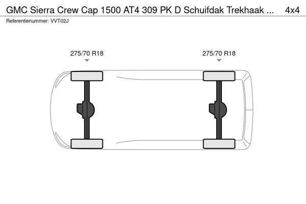 GMC Sierra Crew Cap 1500 AT4 309 PK D Schuifdak Trekhaak Keyless 360 Camera Memory ''18