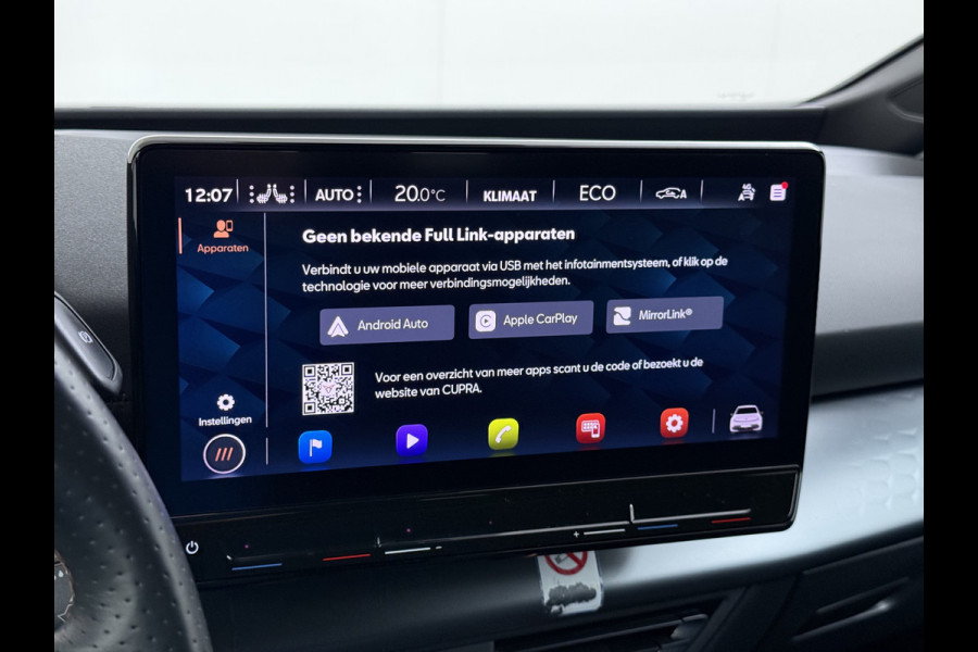 CUPRA Born Adrenaline One 62kWh 204pk 19" Camera Adap.Cruise Navi Ecc Apple Carplay Android Auto Pdc SOH 93% Stoel+Stuurverwarming Keyless advanced Led Lmv Privacy Glas Isofix Bluetooth Rijstrooksensor Origineel Nederlandse Auto