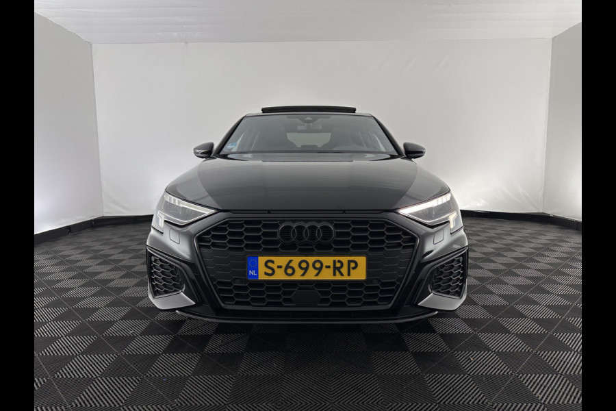 Audi A3 Limousine 35 TFSI S-Line Edition (INCL-BTW) Aut. *PANO | LEATHER-FABRIC | FULL-LED | AMBIENTLIGHT | SPORTSEATS | DIGI-COCKPIT | NAVI-FULLMAP | PRIVACYGLASS | SHIFTPADDLES | DAB+ | ADAPTIVE-CRUISE | 17"ALU*