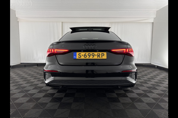 Audi A3 Limousine 35 TFSI S-Line Edition (INCL-BTW) Aut. *PANO | LEATHER-FABRIC | FULL-LED | AMBIENTLIGHT | SPORTSEATS | DIGI-COCKPIT | NAVI-FULLMAP | PRIVACYGLASS | SHIFTPADDLES | DAB+ | ADAPTIVE-CRUISE | 17"ALU*