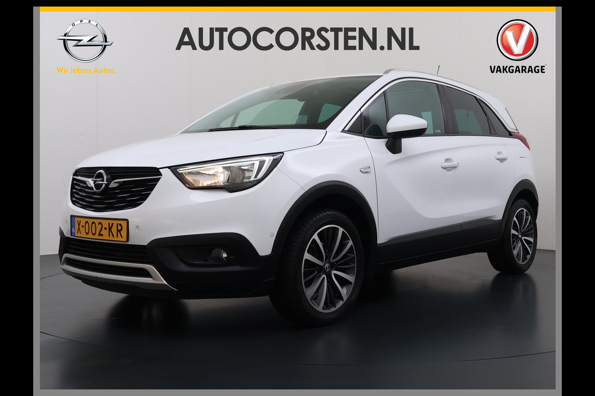 Opel Crossland X 1.2T 111pk AUTOMAAT Pano-Dak HUD 360°Camera Head-Up-Display Navi Ecc Apple Carplay Android Auto Pdc Innovation Cruise Control Lmv Bluetooth Isofix Regen-Lichtsensor LaneAssist