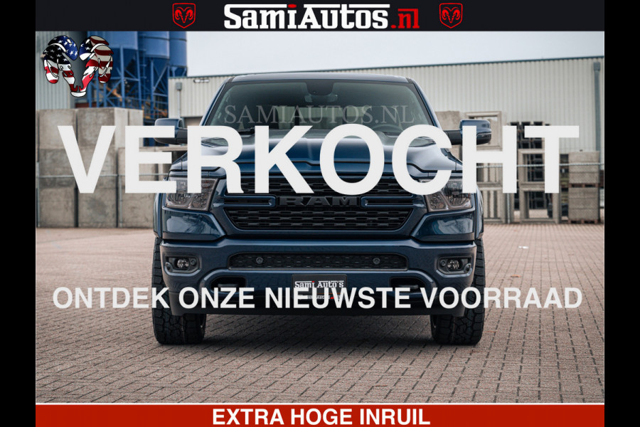 Dodge Ram SPORT | 5.7 V8 4x4 HEMI | PANORAMA DAK | GROOTSCHEM 12 INCH | LPG | Patriot Blue CREW CAB | DUBBELE CABINE | 5 PERSOONS | DC | VOORRAAD NR 2557 - 3328
