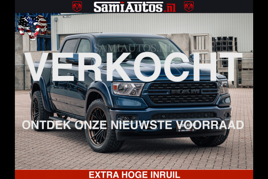 Dodge Ram SPORT | 5.7 V8 4x4 HEMI | PANORAMA DAK | GROOTSCHEM 12 INCH | LPG | Patriot Blue CREW CAB | DUBBELE CABINE | 5 PERSOONS | DC | VOORRAAD NR 2557 - 3328