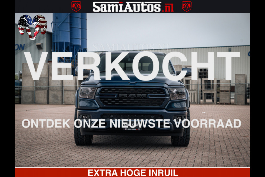 Dodge Ram SPORT | 5.7 V8 4x4 HEMI | PANORAMA DAK | GROOTSCHEM 12 INCH | LPG | Patriot Blue CREW CAB | DUBBELE CABINE | 5 PERSOONS | DC | VOORRAAD NR 2557 - 3328